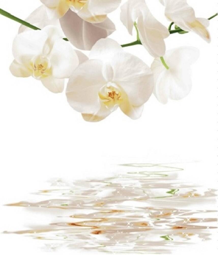 Штора д/ван "ZALEL" ФОТОПРИНТ 180х200 DX-130 Орхидея с кольцами