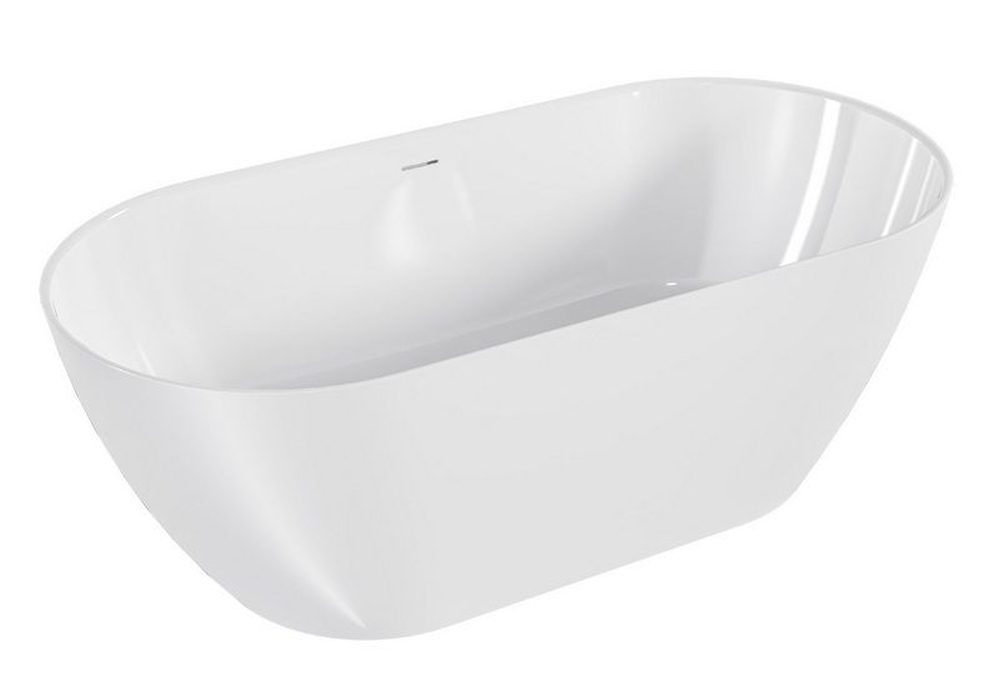 Ванна из литьевого мрамора BAS "КАТАНИЯ" 170х80 Белый (БЕЗ АВТОСЛИВА) ВА00029