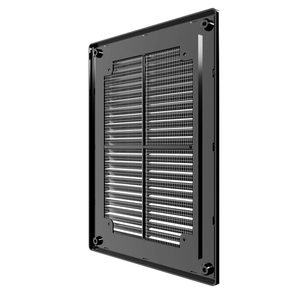 Решетка вентиляционная ERA 1520Р Black сетка разъемная 150х200 пластик ЧЁРНЫЙ