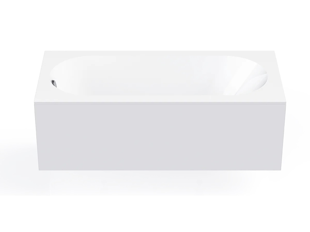 Ванна из литьевого мрамора BAS "МАРБЕЯ" 170х70 Белый глянец (БЕЗ АВТОСЛИВА) ВА00036 