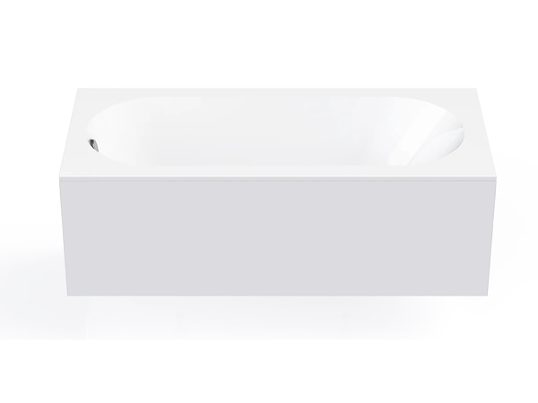 Ванна из литьевого мрамора BAS "МАРБЕЯ" 170х70 Белый глянец (БЕЗ АВТОСЛИВА) ВА00036 