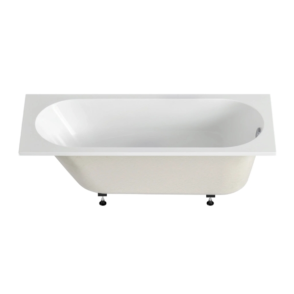 Ванна из литьевого мрамора BAS "МАРБЕЯ" 170х70 Белый глянец (БЕЗ АВТОСЛИВА) ВА00036 