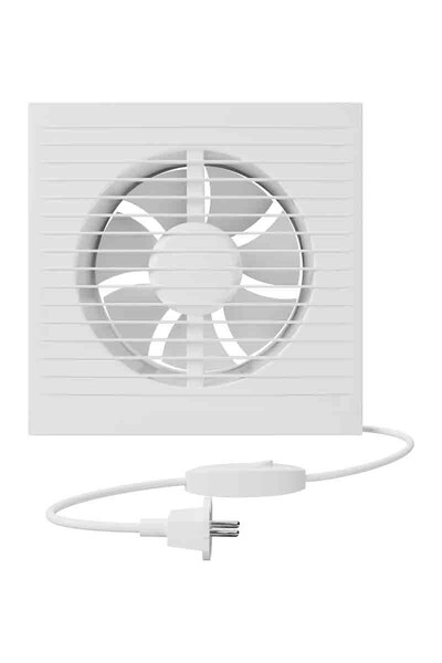 Вентилятор AURAMAX A 6-01 осевой вытяжной с вилкой и выключателем d=150