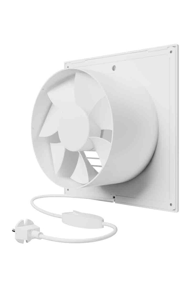 Вентилятор AURAMAX A 6-01 осевой вытяжной с вилкой и выключателем d=150