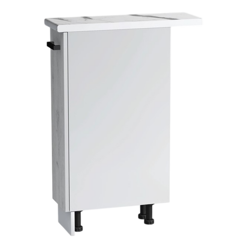 Бутылочница выдвижная 20 цвет Дуб крафт белый/Белый столешница Гранит белый SANTREK HOME (ЛДСП)