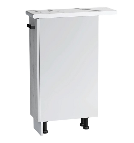 Бутылочница выдвижная 20 цвет Дуб крафт белый/Белый столешница Гранит белый SANTREK HOME (ЛДСП)