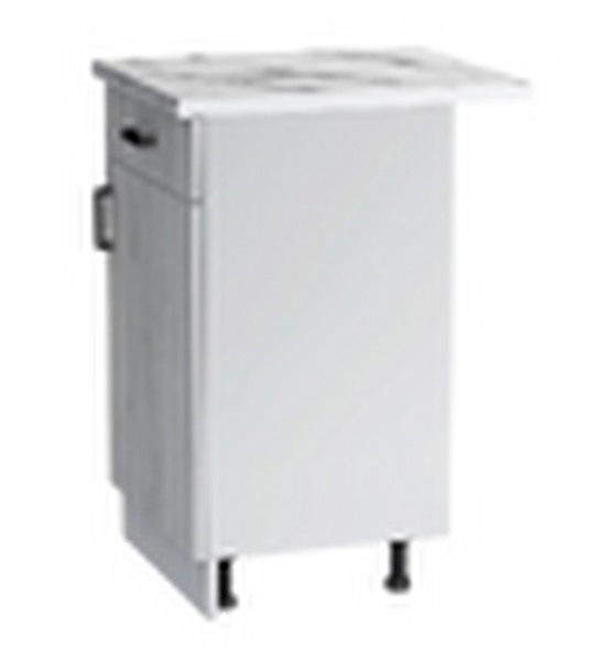 Рабочий стол 40 цвет Дуб крафт белый/Белый (1 ящик) столешница Гранит белый SANTREK HOME (ЛДСП)