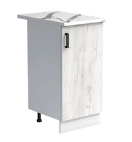 Рабочий стол 40 цвет Дуб крафт белый/Белый столешница Гранит белый SANTREK HOME (ЛДСП)