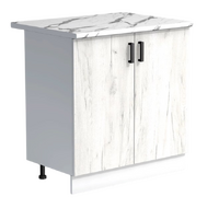 Рабочий стол 60 цвет Дуб крафт белый/Белый столешница Гранит белый SANTREK HOME (ЛДСП)