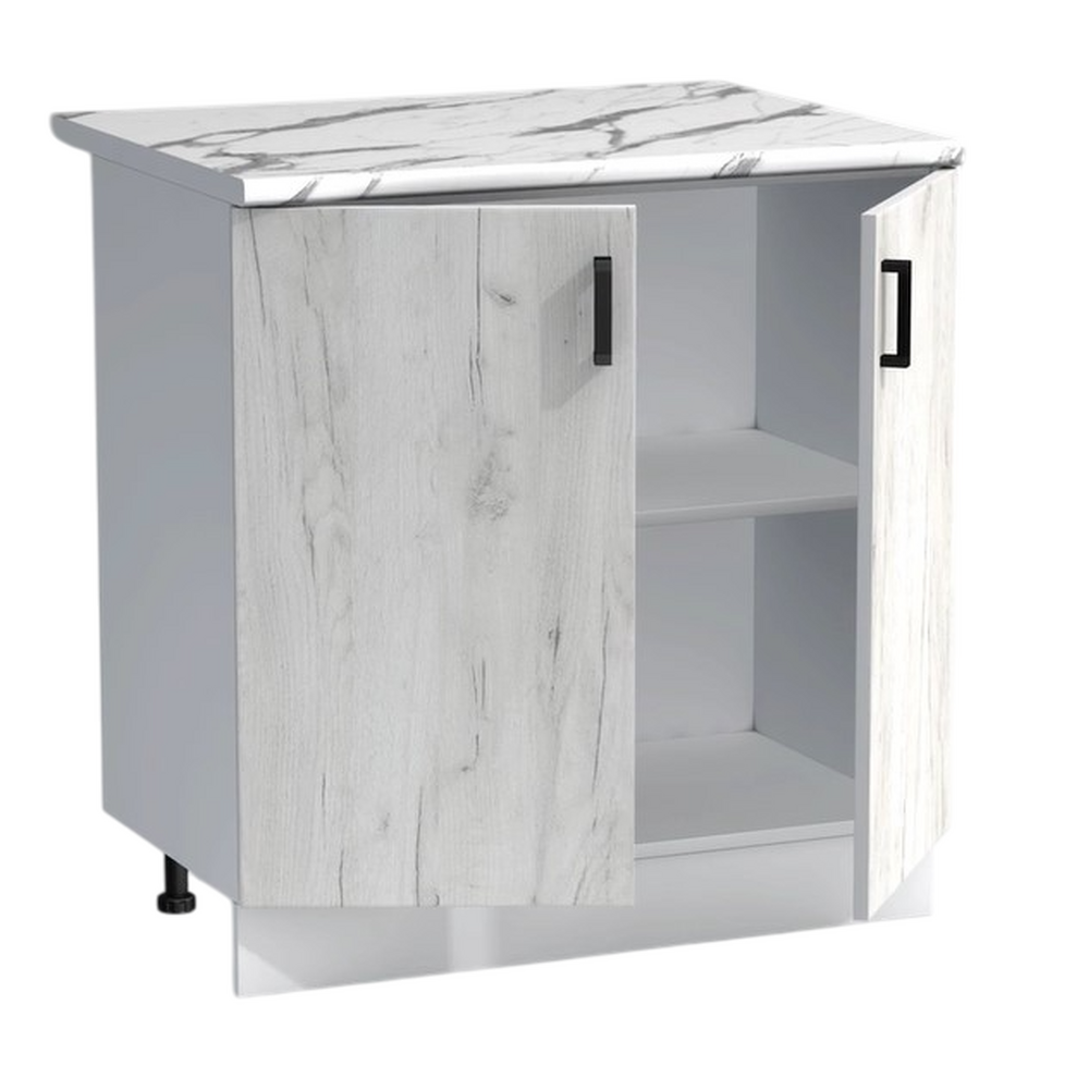 Рабочий стол 60 цвет Дуб крафт белый/Белый столешница Гранит белый SANTREK HOME (ЛДСП)