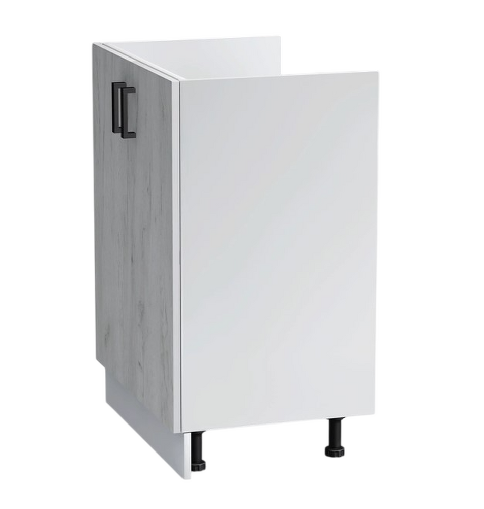 Тумба 60*50 цвет Дуб крафт белый/Белый (2 дверцы) SANTREK HOME (ЛДСП)