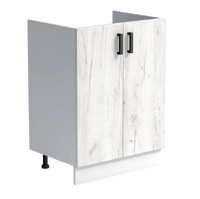 Тумба 60*60 цвет Дуб крафт белый/Белый (2 дверцы) SANTREK HOME (ЛДСП)