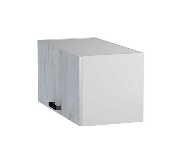 Шкаф горизонтальный над вытяжкой 60 цвет Дуб крафт белый/Белый SANTREK HOME (ЛДСП)