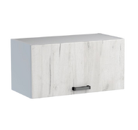 Шкаф горизонтальный над вытяжкой 60 цвет Дуб крафт белый/Белый SANTREK HOME (ЛДСП)