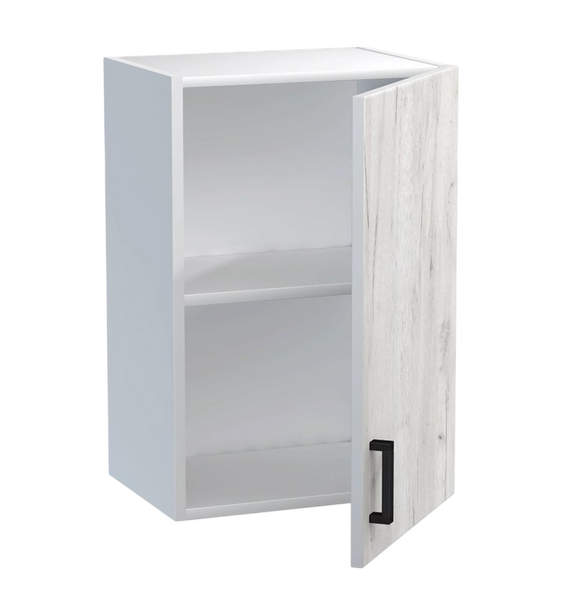 Шкаф для посуды 40 цвет Дуб крафт белый/Белый SANTREK HOME (ЛДСП)