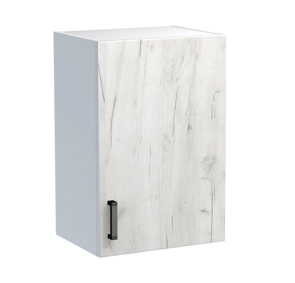 Шкаф для посуды 40 цвет Дуб крафт белый/Белый SANTREK HOME (ЛДСП)