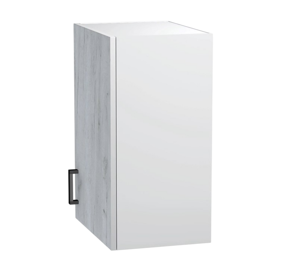 Шкаф для посуды 40 цвет Дуб крафт белый/Белый SANTREK HOME (ЛДСП)