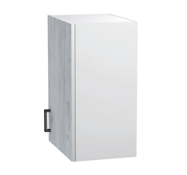 Шкаф для посуды 40 цвет Дуб крафт белый/Белый SANTREK HOME (ЛДСП)