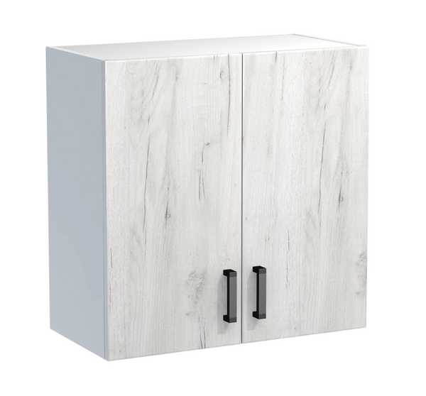 Шкаф для посуды 60 цвет Дуб крафт белый/Белый (под сушку) SANTREK HOME (ЛДСП)