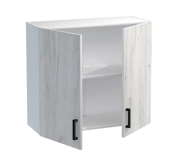 Шкаф для посуды 60 цвет Дуб крафт белый/Белый SANTREK HOME (ЛДСП)