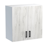 Шкаф для посуды 60 цвет Дуб крафт белый/Белый SANTREK HOME (ЛДСП)