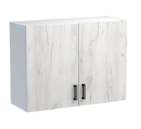 Шкаф для посуды 80 цвет Дуб крафт белый/Белый (под сушку) SANTREK HOME (ЛДСП)