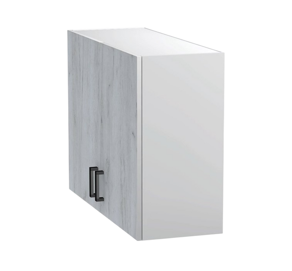 Шкаф для посуды 80 цвет Дуб крафт белый/Белый (под сушку) SANTREK HOME (ЛДСП)