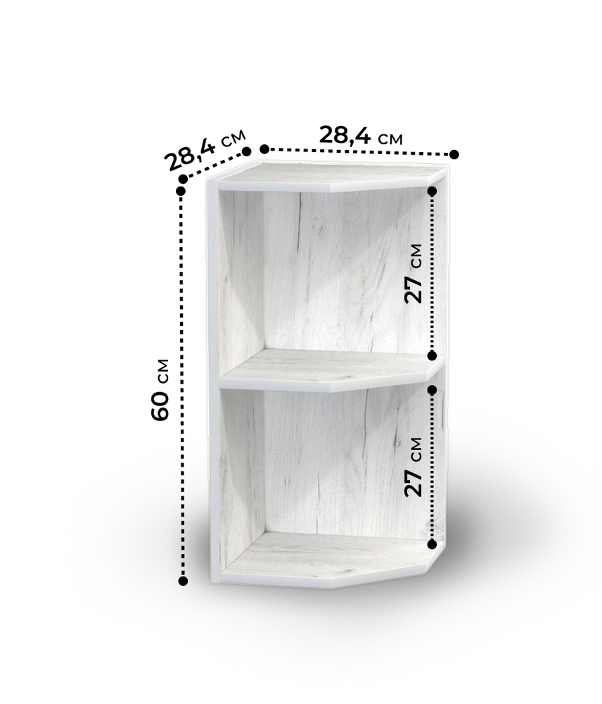 Шкаф-полка 300 цвет Дуб крафт белый SANTREK HOME (ЛДСП)