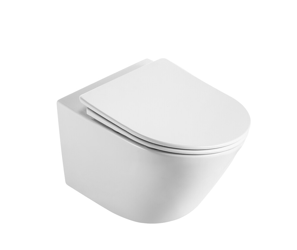  Унитаз подвесной безободковый D&K Rhein.Bach DT1476516, 500*360*350мм, сиденье микролифт, белый НОВИНКА!!! смыв "Торнадо" 