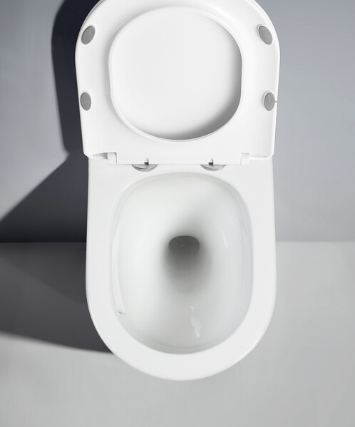  Унитаз подвесной безободковый D&K Rhein.Bach DT1476516, 500*360*350мм, сиденье микролифт, белый НОВИНКА!!! смыв "Торнадо" 