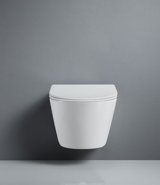  Унитаз подвесной безободковый D&K Rhein.Bach DT1476516, 500*360*350мм, сиденье микролифт, белый НОВИНКА!!! смыв "Торнадо" 