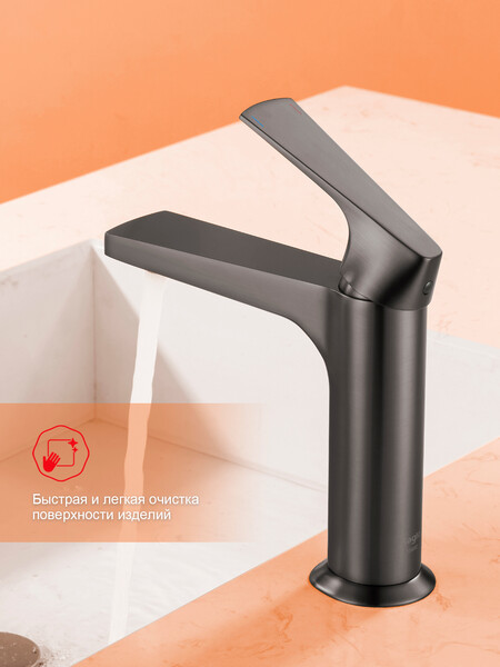 R07.10.09 Смеситель для умывальника RAGLO (графит)