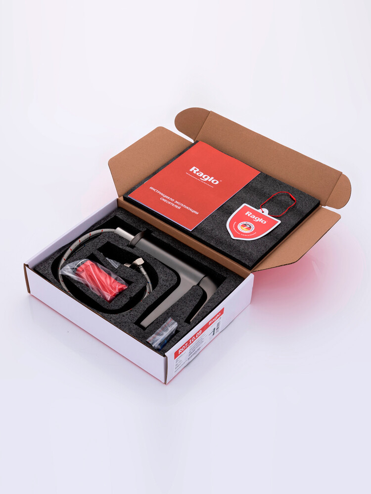 R07.10.09 Смеситель для умывальника RAGLO (графит)