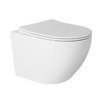   Унитаз подвесной безободковый (Торнадо) HOLLER BOOM (490*360*360мм, сиденье ТЕРМОПЛАСТ, микролифт) белый   ПРОМО-ЦЕНА !!!