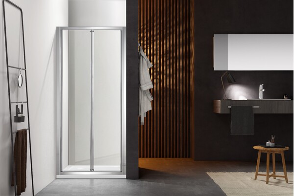 Душевое ограждение SANTREK AQUA Time -RD-800-C-Chrome 800*1950 Прямое стекло Прозр 5 мм,  профиль Хром