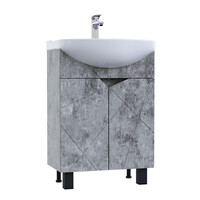 Подстолье SANTREK HOME "Джой-50" (Бетон светлый) 2 двери под умывальник "Ладога-50" 470х800х282