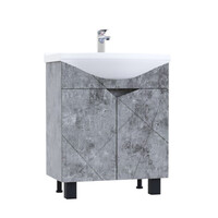 Подстолье SANTREK HOME "Джой-60" (Бетон светлый) 2 двери под умывальник "Байкал-60" 560х800х314