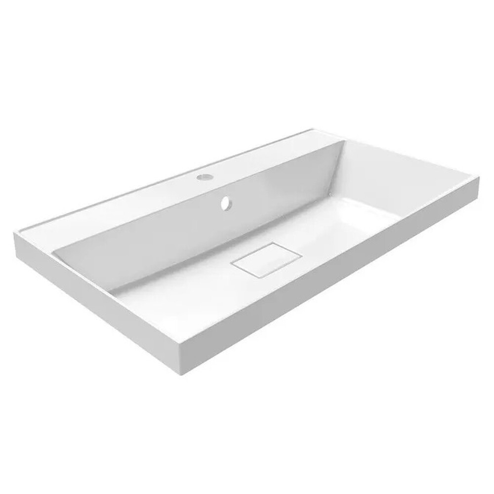 Умывальник "Paola Torino 80" (литьевой мрамор, 800х450х155) в комплекте с выпуском и переливом г. Ульяновск