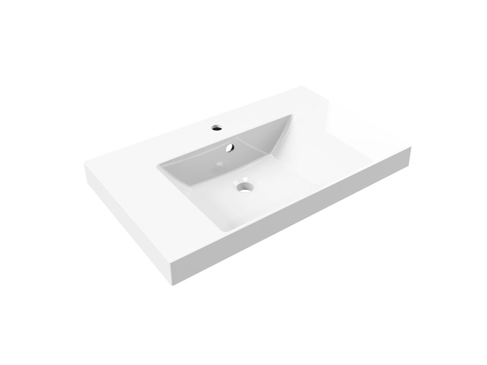 Умывальник "Paola Amaretto 80" (литьевой мрамор, 805х485х165) в комплекте с выпуском и переливом г. Ульяновск