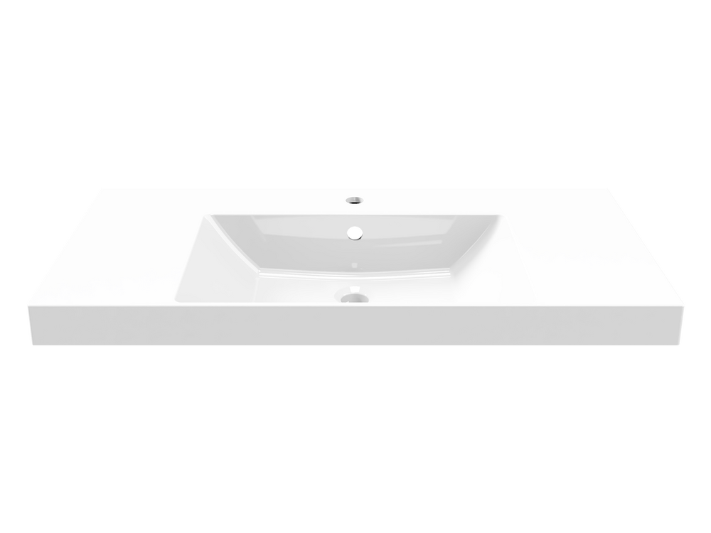 Умывальник "Paola Amaretto 100" (литьевой мрамор, 1010х485х165) в комплекте с выпуском и переливом г. Ульяновск