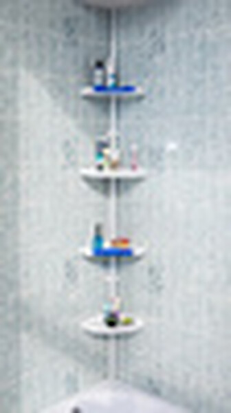 Полка угловая для в/к Prima Nova №07 белая размер 25х25х135-260 см