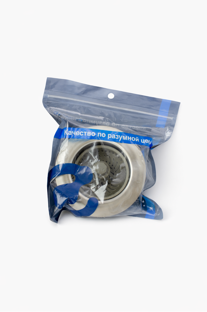 Сетка-фильтр с нажимным механизмом для кух мойки из нерж SANTREK AQUA (выпуск 3 1/2)