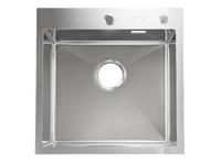 Мойка нерж врезная SANTREK AQUA PRO 500х500х220 т 3,0 ДЕКОР САТИН D5050HDS (+ сифон + дозатор) + КОЛАНДЕР 440х220 В ПОДАРОК!!!