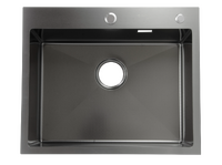 Мойка нерж врезная SANTREK AQUA PRO 600х450х220 т 3,0 ДЕКОР ГРАФИТ D6045HDB (+ сифон + дозатор) + КОЛАНДЕР 390х220 В ПОДАРОК!!!