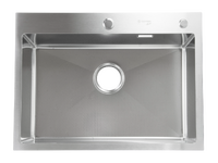 Мойка нерж врезная SANTREK AQUA PRO 650х480х220 т 3,0 ДЕКОР САТИН  D6548HS-DECOR (+ сифон + дозатор) + КОЛАНДЕР 420х220 В ПОДАРОК