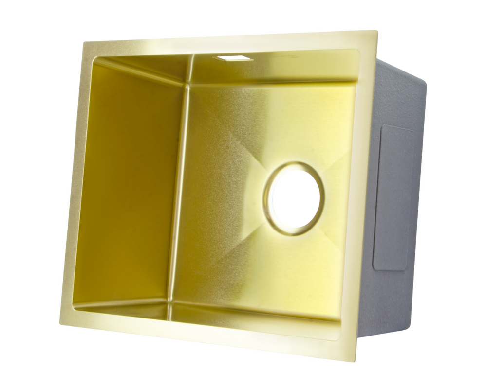 Мойка нерж врезная SANTREK AQUA PRO 540х440х220 т 3,0 ЗОЛОТО D5444HG ПОДСТОЛЬНЫЙ и ОБЫЧНЫЙ МОНТАЖ (+ сифон )