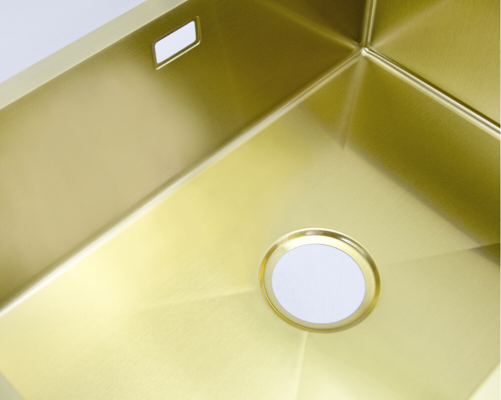 Мойка нерж врезная SANTREK AQUA PRO 540х440х220 т 3,0 ЗОЛОТО D5444HG ПОДСТОЛЬНЫЙ и ОБЫЧНЫЙ МОНТАЖ (+ сифон )