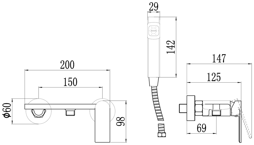 S-FXQ012H Смеситель для биде Savol 
