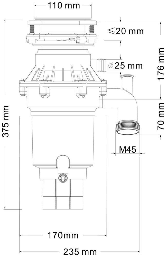 Измельчитель пищевых отходов Fmark FCD-703