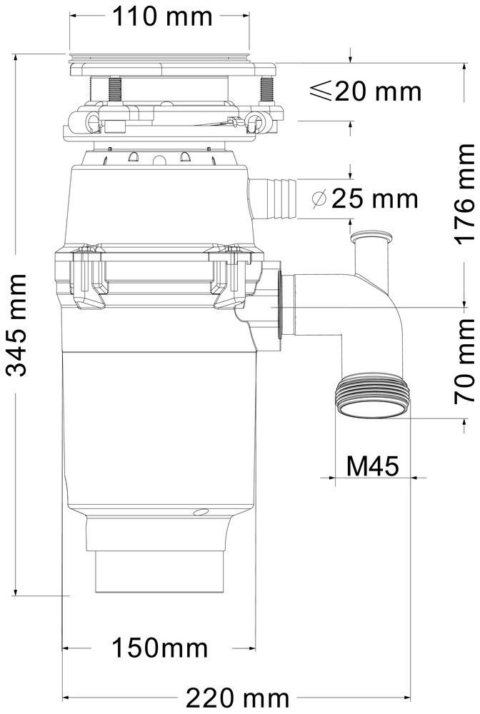 Измельчитель пищевых отходов Fmark FCD-602